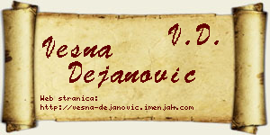 Vesna Dejanović vizit kartica